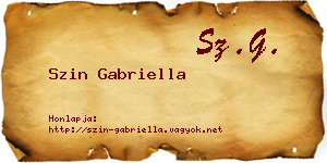 Szin Gabriella névjegykártya
