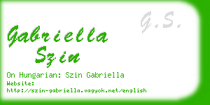 gabriella szin business card